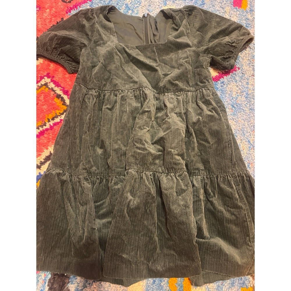 Madewell Olive Corduroy Dress
